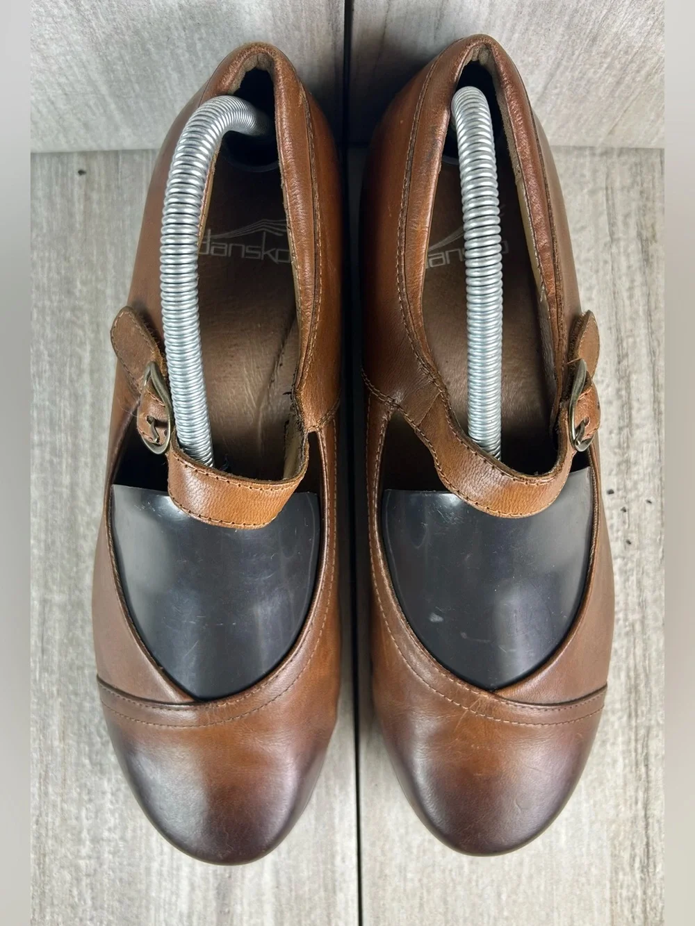 Dansko Fawna Brown Leather Mary Jane Strap Comfort Shoe Womens Size 9 EUR 39
